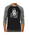 La Pop Art Astronaut Men's Raglan Word Art T-shirt In Gray