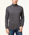 Club Room Men's Solid Mock Neck Shirt, Created For Macy's In Charcoal Heather