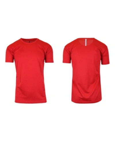 Galaxy By Harvic Men's Short Sleeve Moisture-wicking Quick Dry Performance Tee In Red