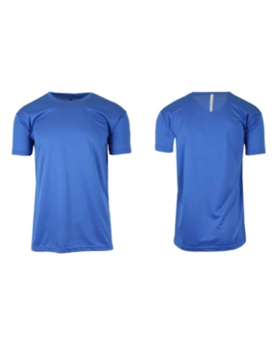 Galaxy By Harvic Men's Short Sleeve Moisture-wicking Quick Dry Performance Tee In Blue