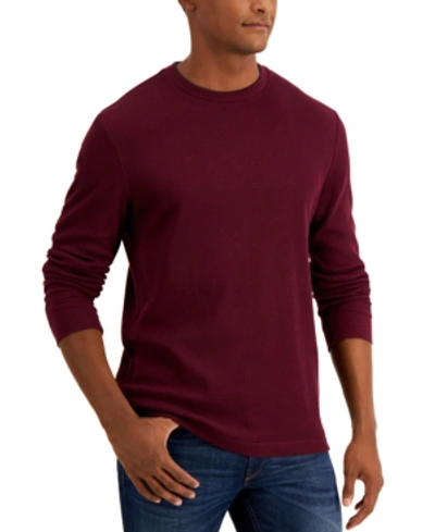 Club Room Men's Thermal Crewneck Shirt, Created For Macy's In Multi