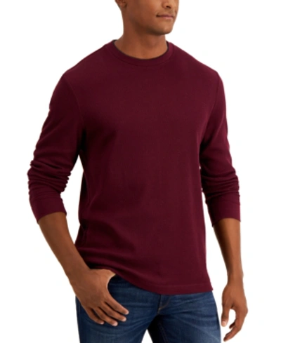 Club Room Men's Thermal Crewneck Shirt, Created For Macy's In Green