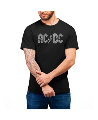 La Pop Art Men's Ac/dc Word Art T-shirt In Black