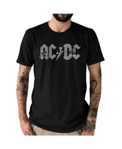 La Pop Art Men's Premium Ac/dc Word Art T-shirt In Black