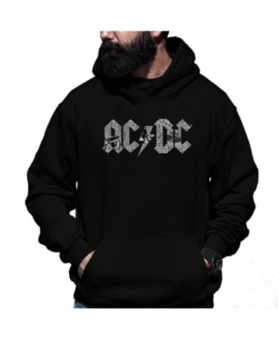 La Pop Art Men's Ac/dc Word Art Hooded Sweatshirt In Black