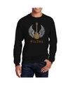 La Pop Art Men's Word Art Lyrics To Freebird Crewneck Sweatshirt In Black