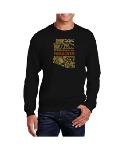 La Pop Art Men's Word Art Az Pics Crewneck Sweatshirt In Black