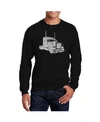 La Pop Art Men's Word Art Keep On Truckin' Crewneck Sweatshirt In Black