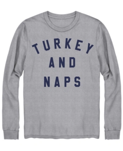 Hybrid Men's Football Turkey Nap Repeat Short Sleeve T-shirt In Heather Gray