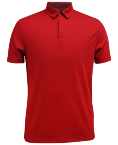 Alfani Men's Alfatech Stretch Solid Polo Shirt, Created For Macy's In Jester Red