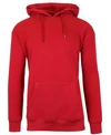 Galaxy By Harvic Men's Oversized Slim-fit Fleece-lined Pullover Hoodie In Red