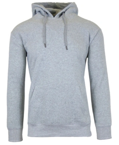 Galaxy By Harvic Men's Oversized Slim-fit Fleece-lined Pullover Hoodie In Gray