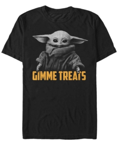 Fifth Sun Star Wars Mandalorian Gimmie Treats Men's Short Sleeve T-shirt In Black