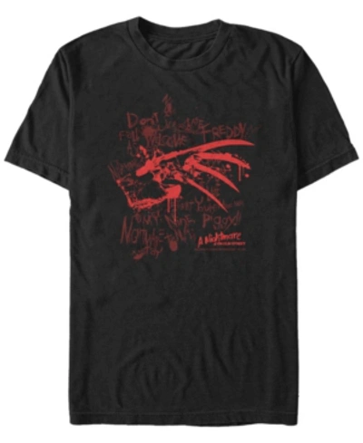 Fifth Sun Nightmare On Elm Street Bloody Claw Men's Short Sleeve T-shirt In Black