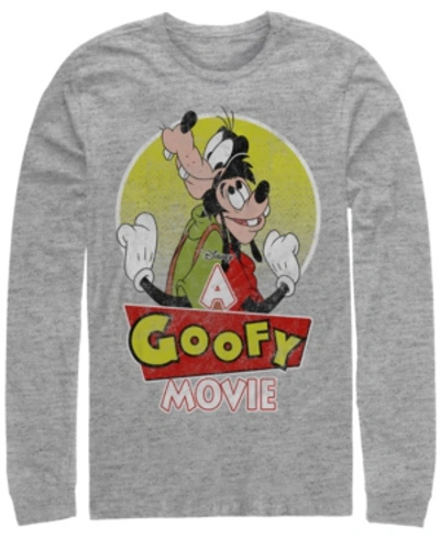Fifth Sun A Goofy Movie Goof And Son Men's Long Sleeve Crew Neck T-shirt In Heather Gray