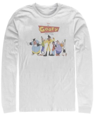Fifth Sun A Goofy Movie Hyuck Hyuck Men's Long Sleeve Crew Neck T-shirt In White