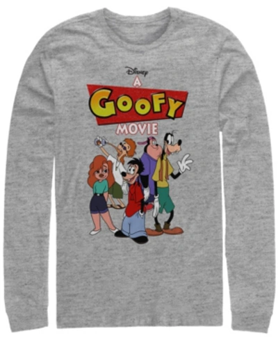 Fifth Sun A Goofy Movie Logo Group Men's Long Sleeve Crew Neck T-shirt In Heather Gray