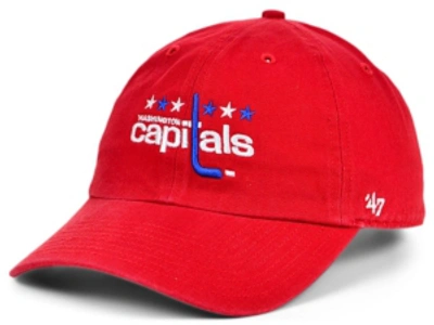 47 Brand Washington Capitals Clean Up Cap In Red