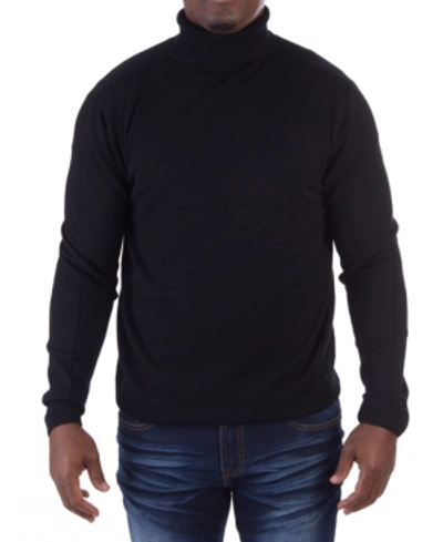 X-ray Men's Turtleneck Pull Over Sweater In Black