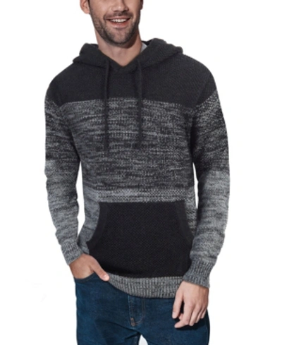X-ray X Ray Colorblock Knitted Pullover Hooded Sweater In Gray