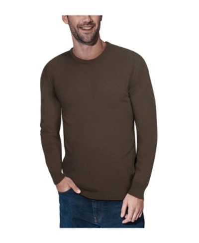 X-ray Men's Basic Crewneck Pullover Midweight Sweater In Dark Brown