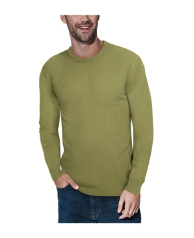 X-ray Men's Basic Crewneck Pullover Midweight Sweater In Heather Lime