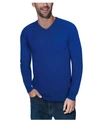 X-ray Men's Basic V-neck Pullover Midweight Sweater In Aqua