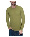 X-ray Men's Basic V-neck Pullover Midweight Sweater In Heather Lime