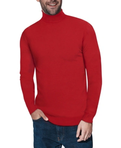 X-ray Men's Turtleneck Pull Over Sweater In Burgundy