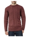 X-ray X Ray Crewneck Cable Knitted Pullover Sweater In Brown