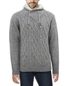 X-ray Shawl Collar Sweater In Light Gray