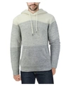 X-ray X Ray Colorblock Knitted Pullover Hooded Sweater In Oatmeal / White