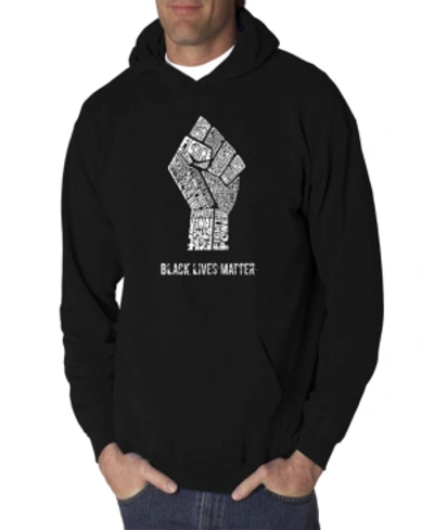 La Pop Art Men's Word Art Hooded Sweatshirt In Black