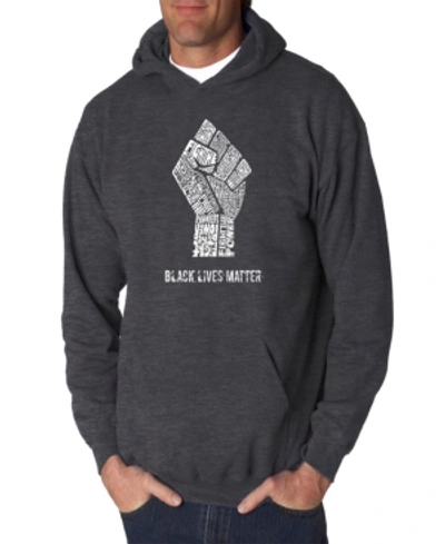 La Pop Art Men's Word Art Hooded Sweatshirt In Gray