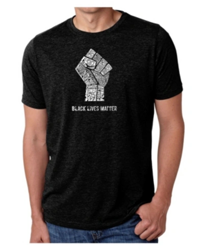 La Pop Art Men's Premium Word Art Black Lives Matter T-shirt