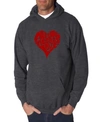La Pop Art Men's Word Art Hooded Sweatshirt In Gray