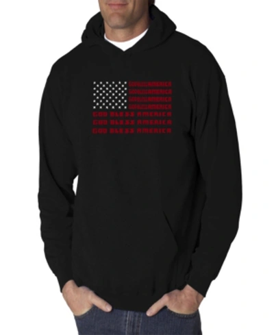 La Pop Art Men's Word Art Hooded Sweatshirt In Black