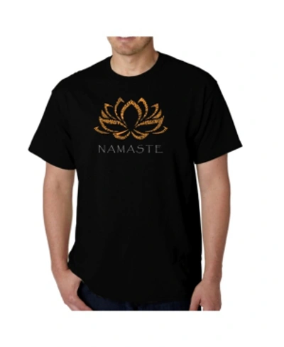 La Pop Art Men's Namaste Word Art T-shirt In Black