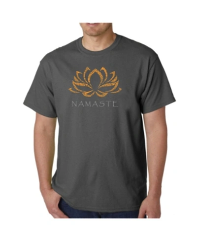La Pop Art Men's Namaste Word Art T-shirt In Gray