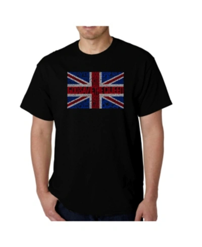 La Pop Art Men's God Save The Queen Word Art T-shirt In Black