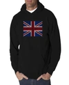 La Pop Art Men's Word Art Hooded Sweatshirt In Black
