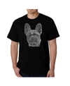 La Pop Art Men's French Bulldog Word Art T-shirt In Black