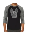 La Pop Art Men's Raglan Word Art T-shirt In Gray
