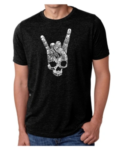 La Pop Art Men's Premium Word Art Heavy Metal Genres T-shirt In Black