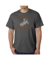 La Pop Art Men's This Aint My First Rodeo Word Art T-shirt In Gray