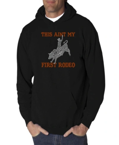 La Pop Art Men's Word Art Hooded Sweatshirt In Black