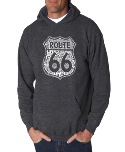 La Pop Art Men's Word Art Hooded Sweatshirt In Gray