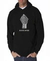 La Pop Art Men's Word Art Hooded Sweatshirt In Black