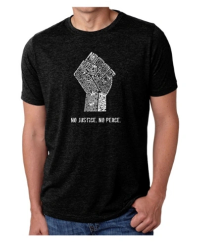 La Pop Art Men's Premium Word Art No Justice No Peace T-shirt In Black