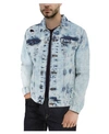 X-ray Xray Slim Washed Denim Jacket In Acid Blue